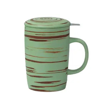 CasaWare Farmhouse Tea Infuser Mug Matte Green